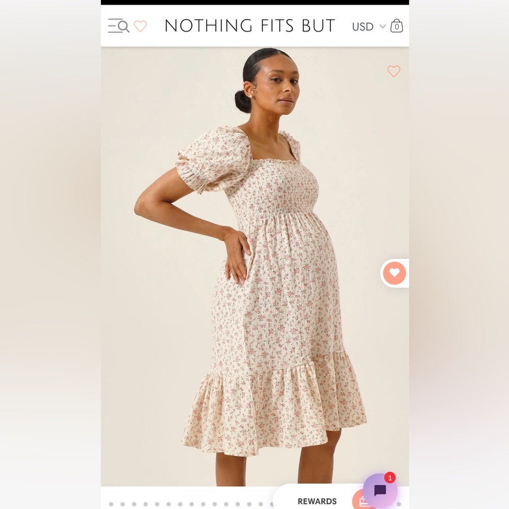 Maternity/Postpartum Flowy Dress - NOTHING FITS BUT Sakura Dress